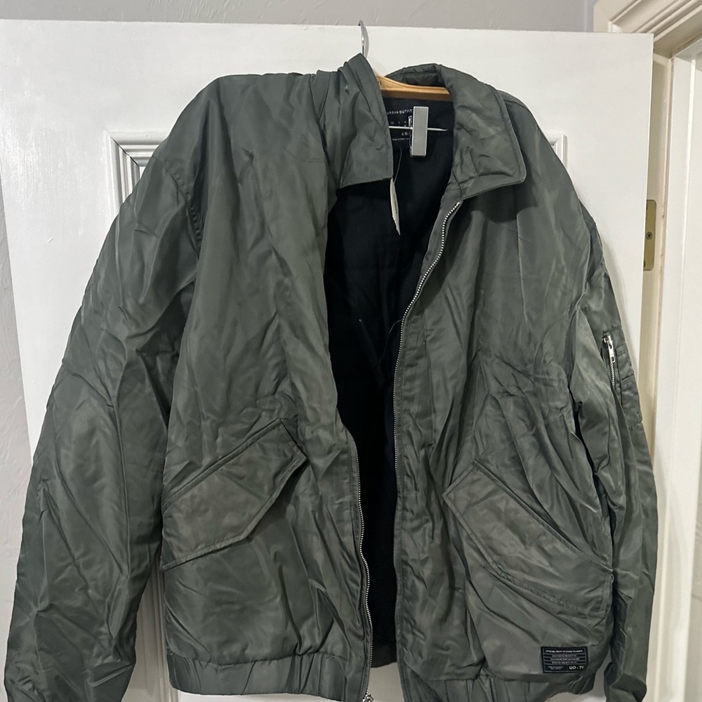 Urban Outfitters Olive Bomber Jacket